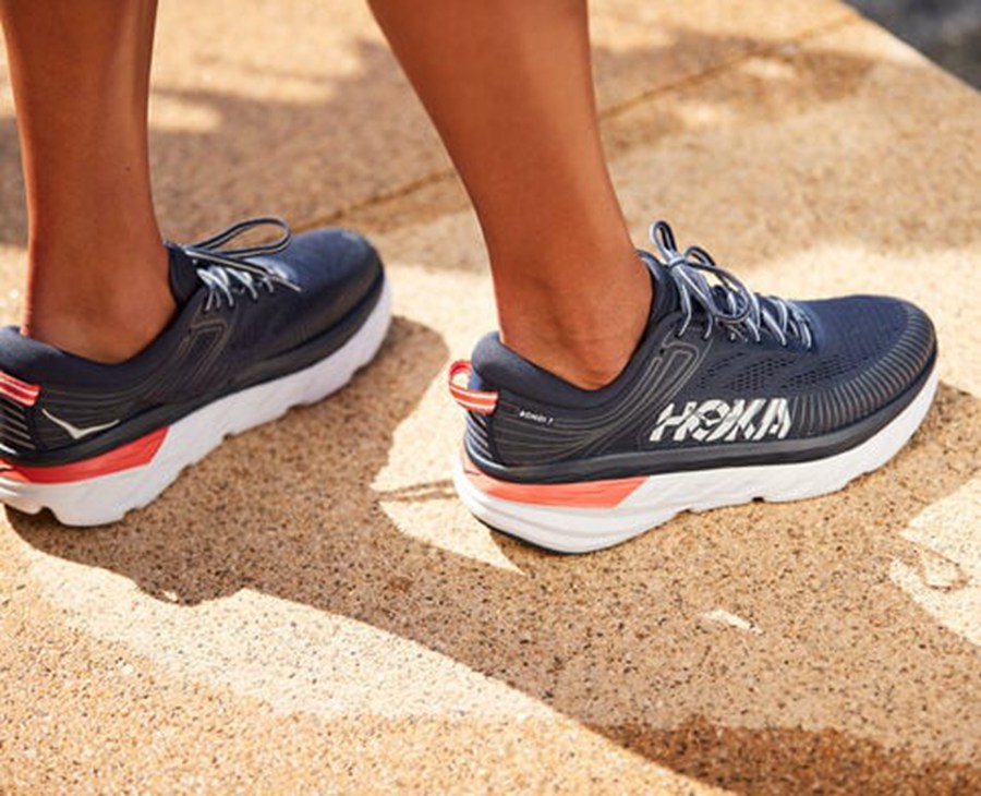 Hoka One One Tenisky Damske Námornícka Modrá/Biele - Bondi 7 - 05794-CHFK